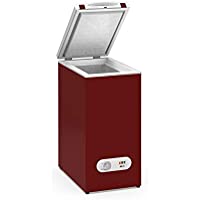 Congelador Horizontal TENSAI- color Burdeos- 60 litros de capacidad y 38-4 cm de ancho con clasificación energética A+